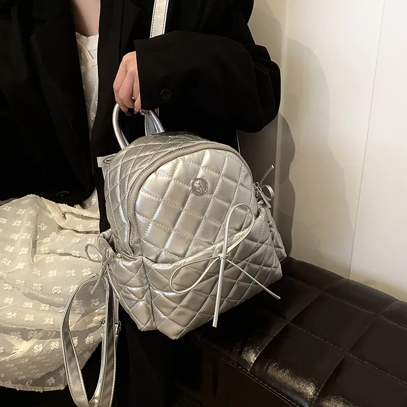 Cwatcun PU Backpack Women's Black/Blue/Pink/Silver/White-15