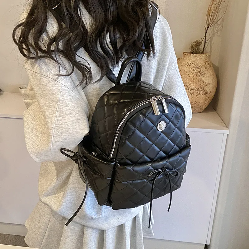 Cwatcun PU Backpack Women's Black/Blue/Pink/Silver/White-4