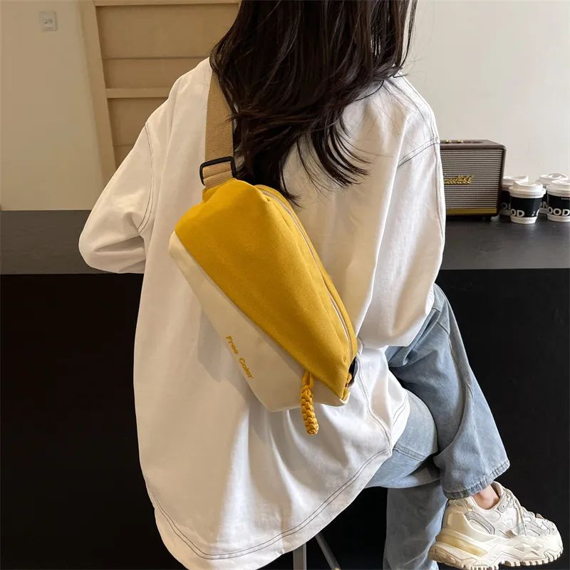 Cwatcun Canvas Sling Bag Unisex Black/Green/Khaki/Yellow-13