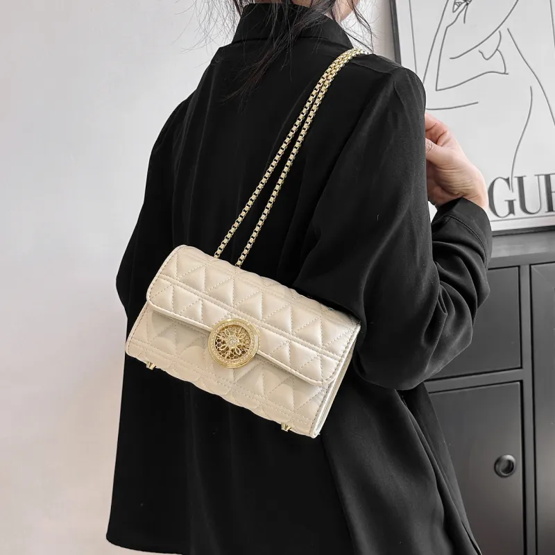 Cwatcun PU Shoulder Bag Crossbody Bag Regular Women's White/Black-4