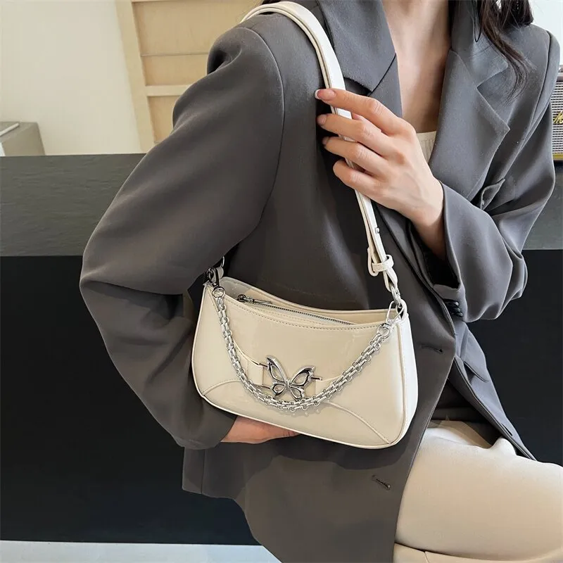 Cwatcun PU Crossbody Bag Regular Women's White/Silver/Black-3