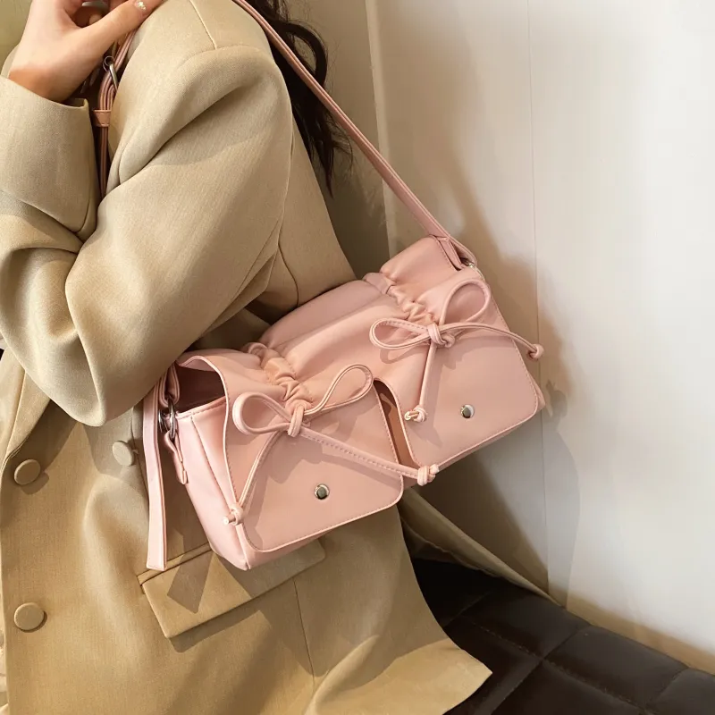 Cwatcun PU Crossbody Shoulder Bags Regular Women's White/Silver/Pink/Black-12