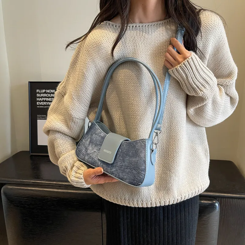 Rainbow Girl PU Crossbody Bag, Shoulder Bag Women's Black/Blue/Brown-16