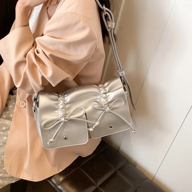 Cwatcun PU Crossbody Shoulder Bags Regular Women's White/Silver/Pink/Black-18