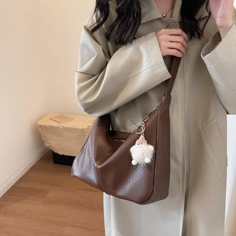 Cwatcun PU Crossbody Bag Regular Women's Ecru/Black/Brown/Coffee-30