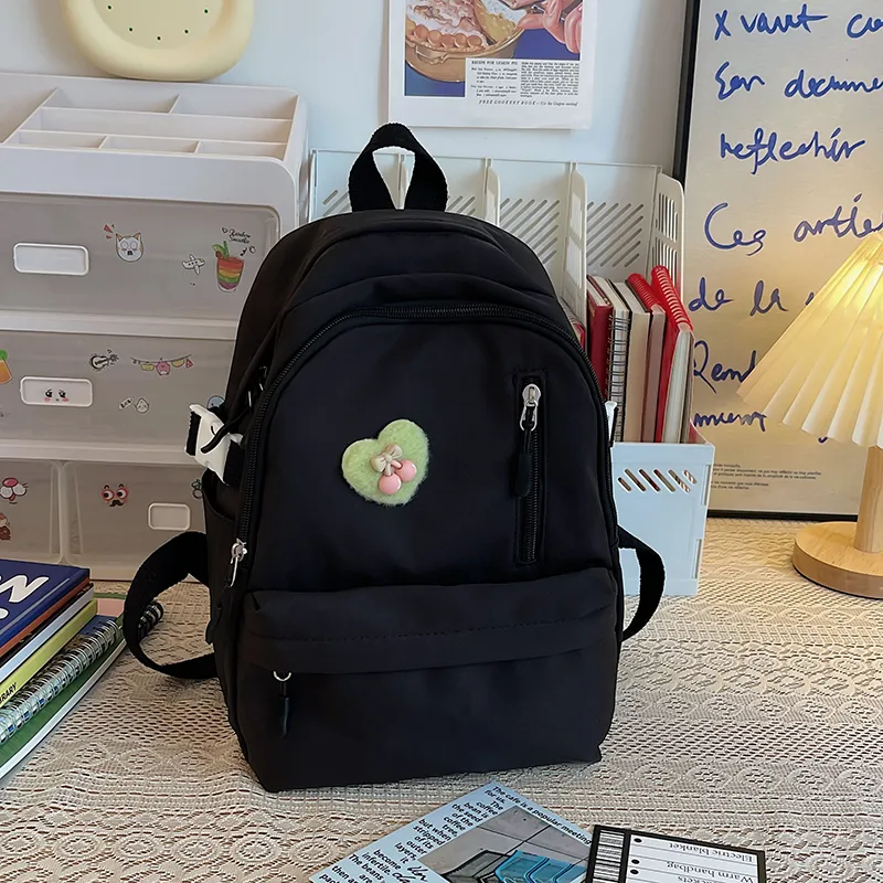 Cwatcun Nylon Backpack Women's Ecru/Black/Pink/Light Yellow/Light Green-21