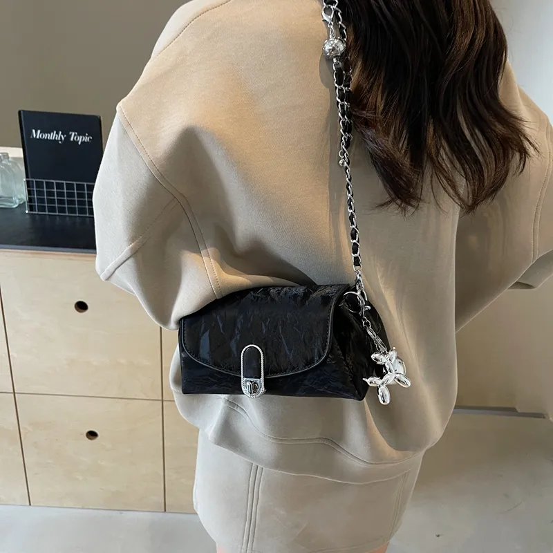 Cwatcun PU Crossbody Bag, Shoulder Bag Women's Silver/Ecru/Green/Black-16