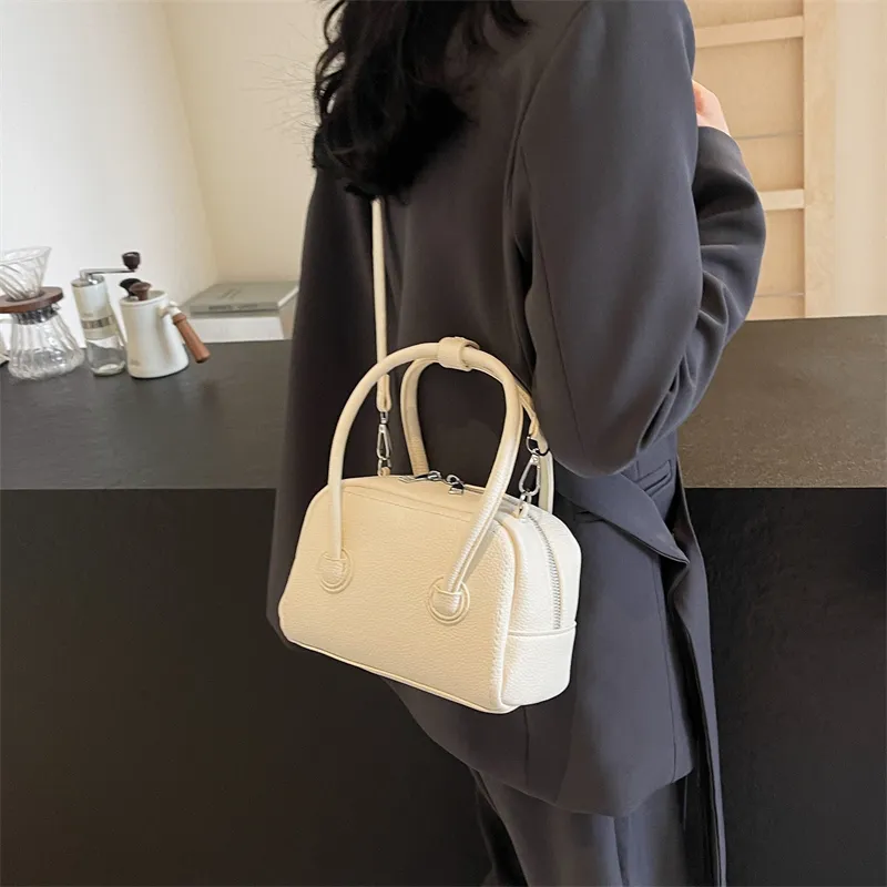 Cwatcun PU One Shoulder Handbag, Crossbody Bag Regular Women's White/Sky Blue/Yellow/Black/Pink-1