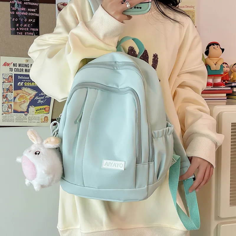 Cwatcun Nylon Backpack Women's Ecru/Black/Light Yellow/Light Blue/Light Green/Pink-16