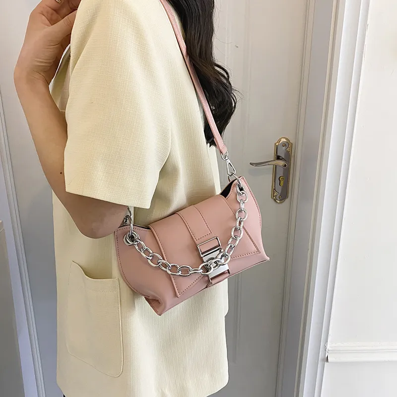 Cwatcun PU Shoulder Bag Women's White/Pink/Coffee/Black-11