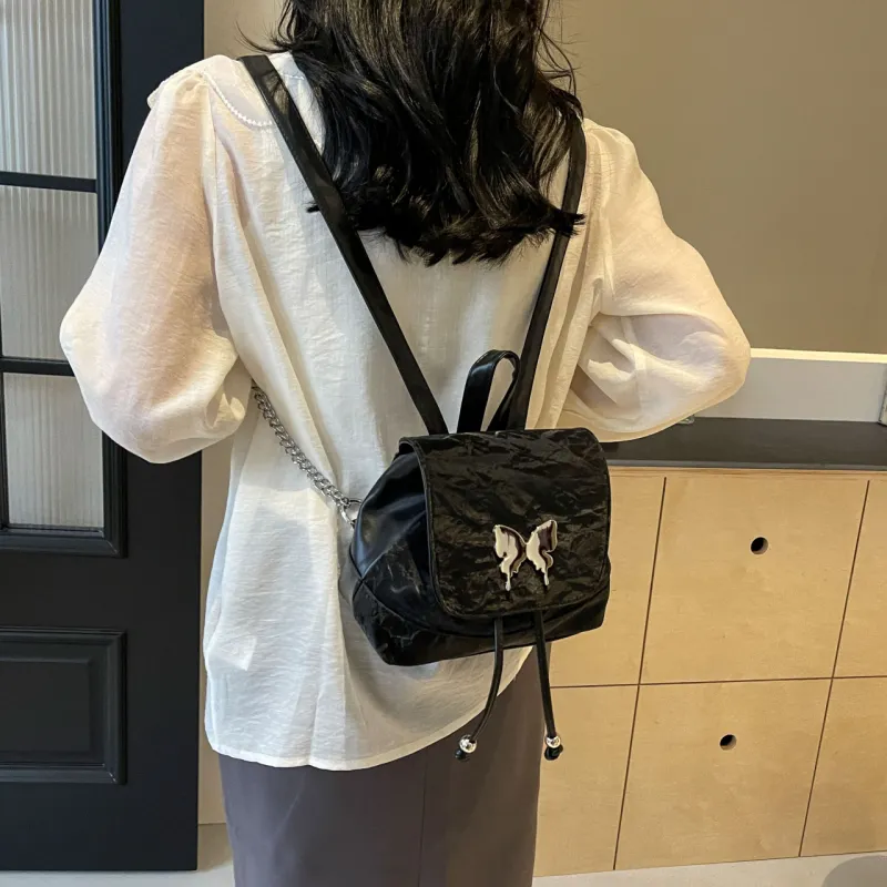 Cwatcun PU Handbag Backpack Regular Women's Ecru/Silver/Green/Blue/Pink/Black-46