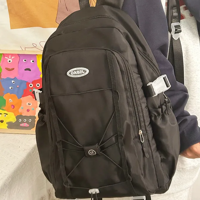 Cwatcun Nylon Backpack Regular Unisex White/Black-5