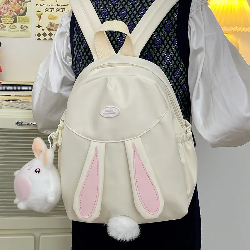 Cwatcun Polyester Backpack Women's White/Pink/Blue/Black/Yellow-4
