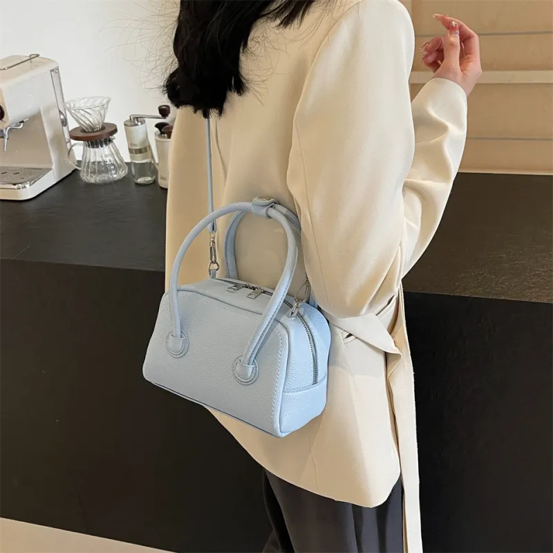 Cwatcun PU One Shoulder Handbag, Crossbody Bag Regular Women's White/Sky Blue/Yellow/Black/Pink-8