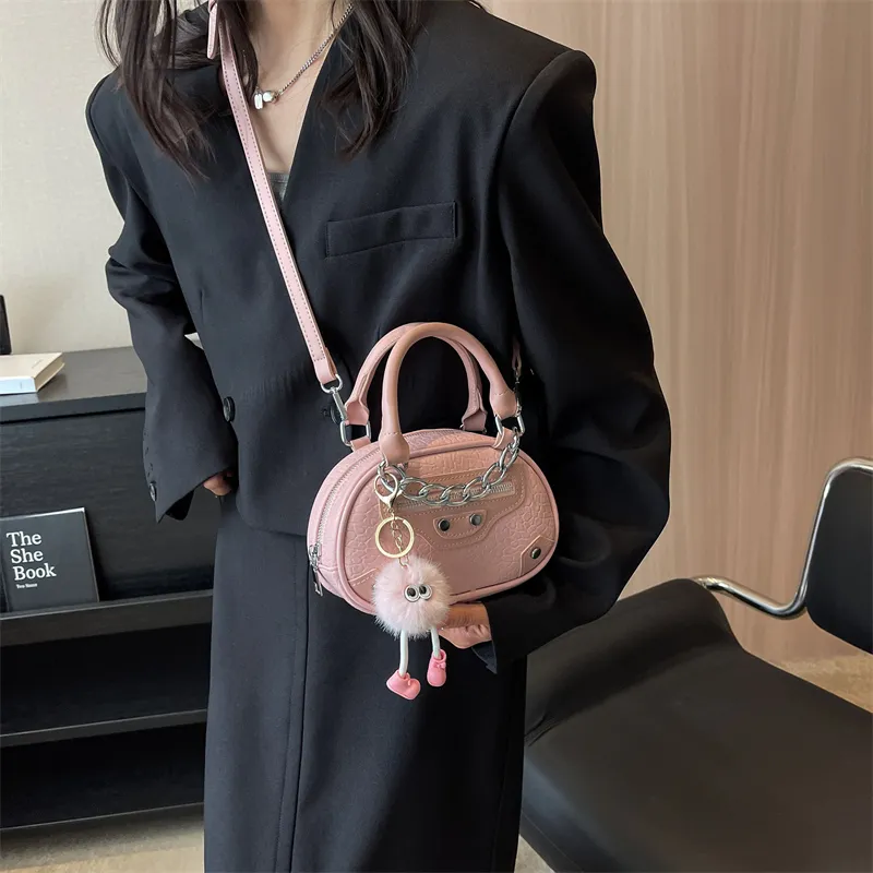 Rainbow Girl PU One Shoulder Handbag Regular Women's White/Black/Pink/Beige/Yellow-14