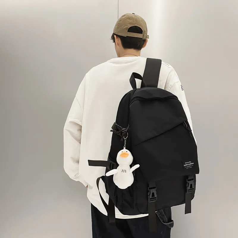 Cwatcun Nylon Backpack Unisex White/Black-5