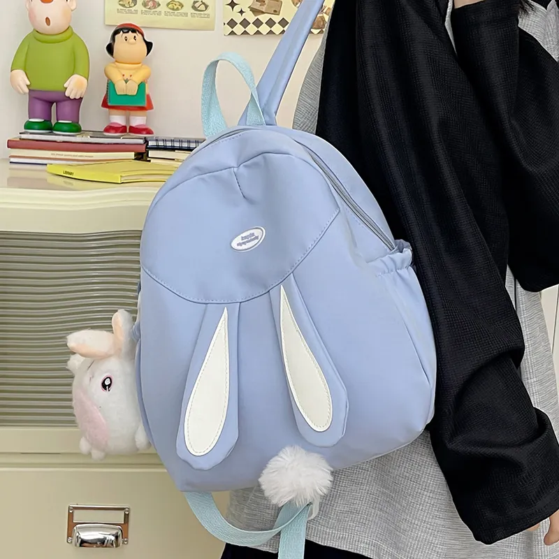 Cwatcun Polyester Backpack Women's White/Pink/Blue/Black/Yellow-11