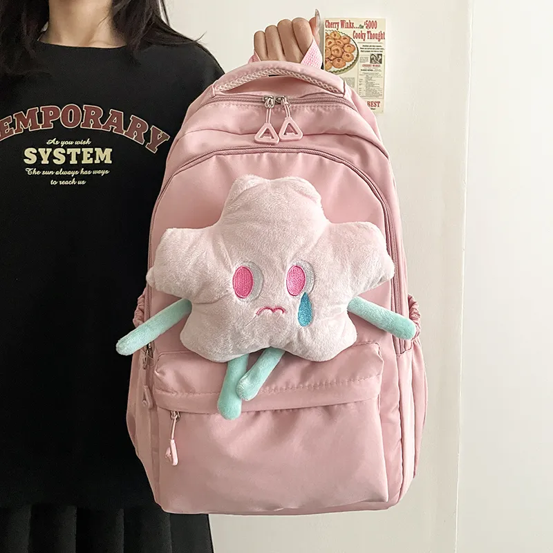 Cwatcun Nylon Backpack Women's Yellow/Pink/White-8