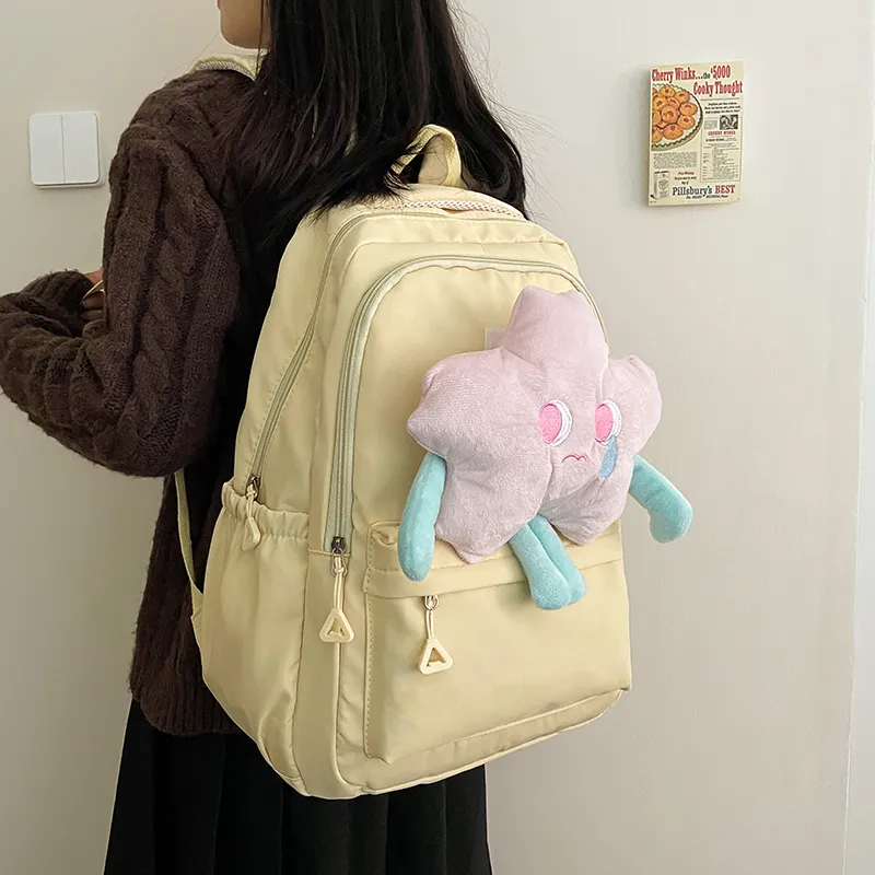 Cwatcun Nylon Backpack Women's Yellow/Pink/White-2