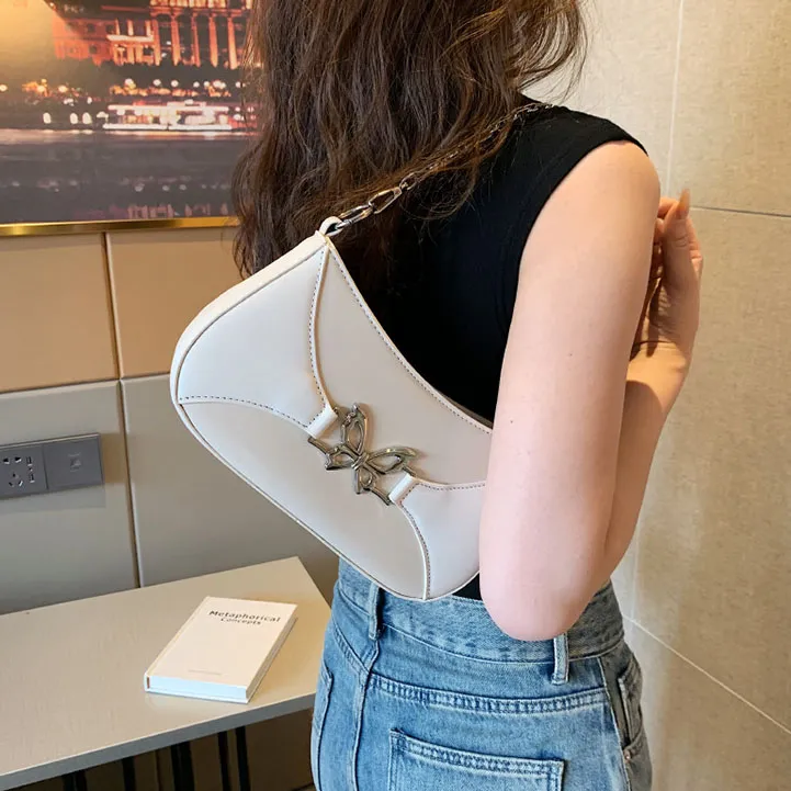 Cwatcun PU Crossbody Bag Regular Women's White/Silver/Black-2