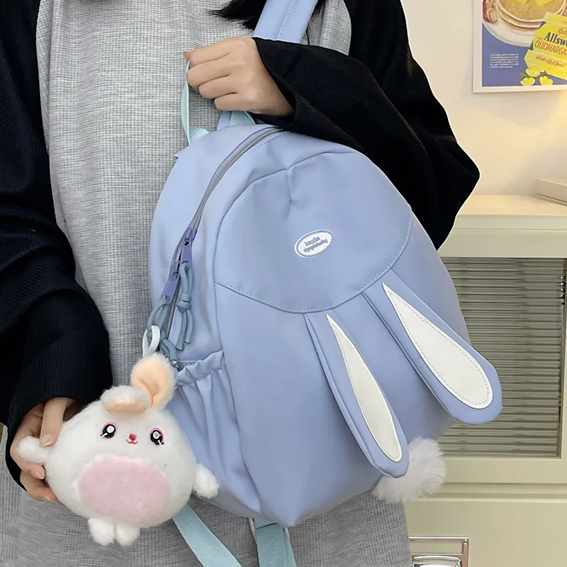 Cwatcun Polyester Backpack Women's White/Pink/Blue/Black/Yellow-13