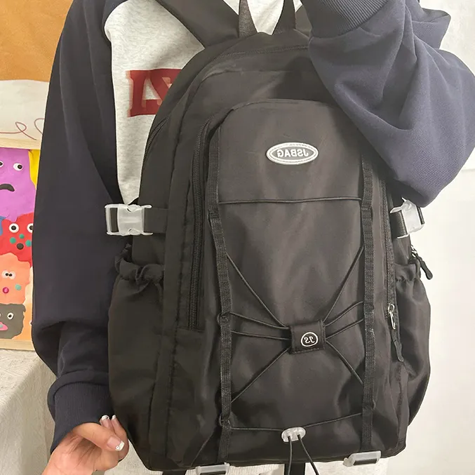 Cwatcun Nylon Backpack Regular Unisex White/Black-7