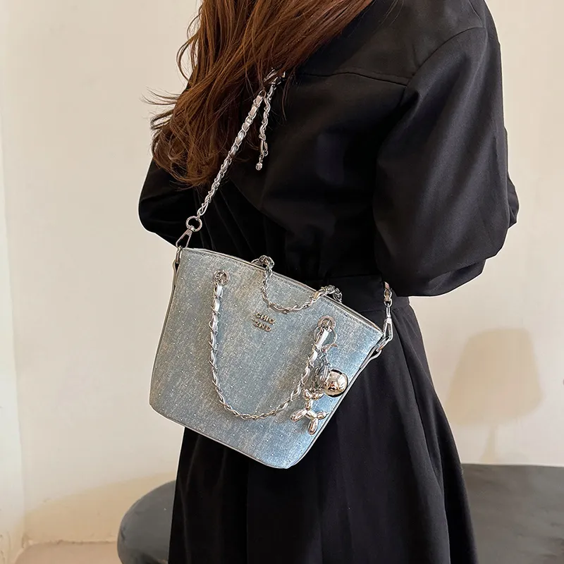 Cwatcun PU Shoulder Bag Women's Light Blue/Black/Dark Blue/Light Blue/Black/Dark Blue/Dark Blue/Sky Blue/Light Blue-34