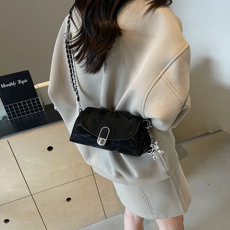 Cwatcun PU Crossbody Bag, Shoulder Bag Women's Silver/Ecru/Green/Black-18