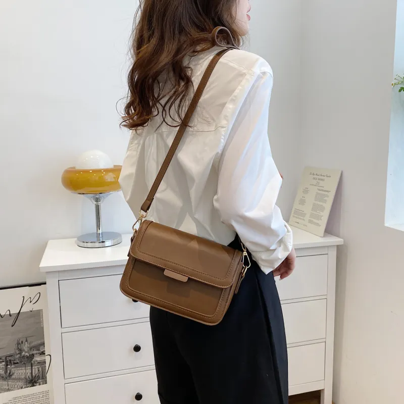 Cwatcun PU Shoulder Bag Crossbody Bag Women's Brown/Black/Khaki-10