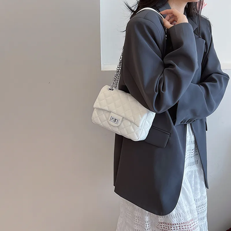 Cwatcun PU Crossbody Bag Women's White/Pink/Beige/Black/Brown/Coffee-2