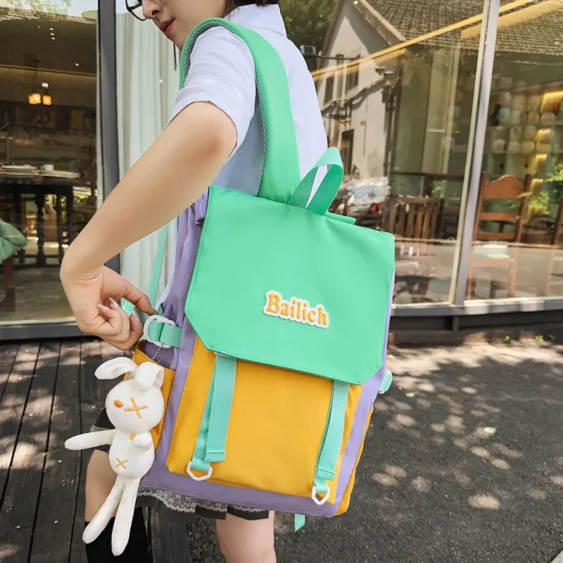 Cwatcun Nylon Backpack Women's Multicolor-3