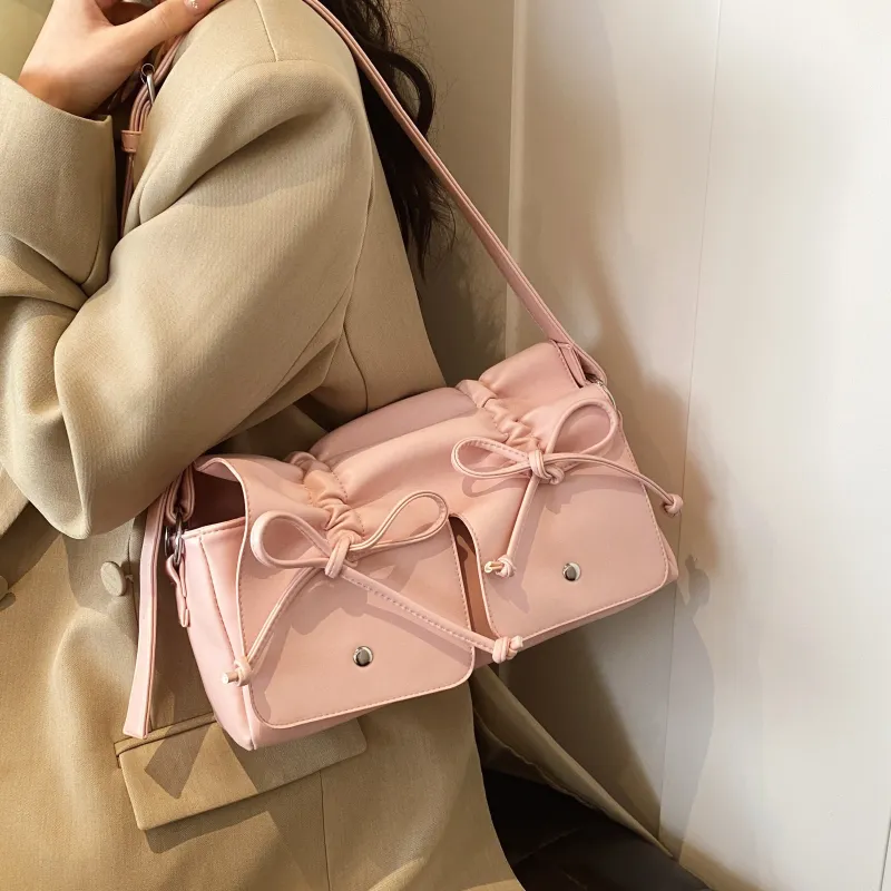 Cwatcun PU Crossbody Shoulder Bags Regular Women's White/Silver/Pink/Black-11