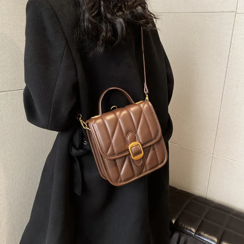 Cwatcun PU Double Shoulder, One Shoulder Handbag Regular Women's White/Black/Coffee-10