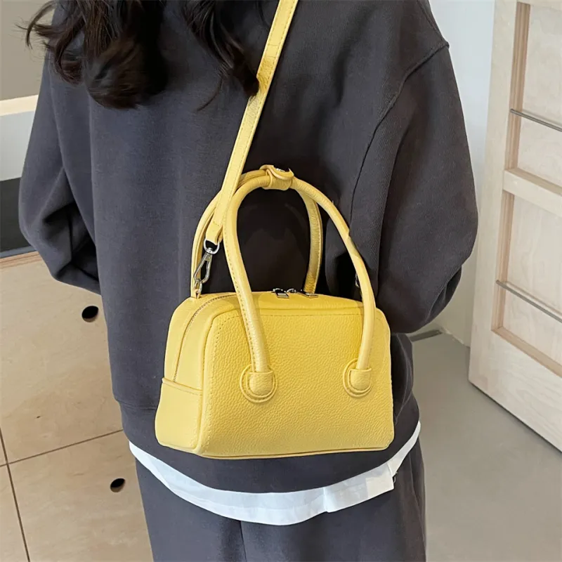 Cwatcun PU One Shoulder Handbag, Crossbody Bag Regular Women's White/Sky Blue/Yellow/Black/Pink-29