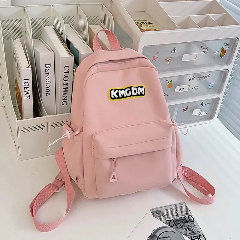 Cwatcun Nylon Backpack Regular Women's White/Pink/Black/Blue/Yellow-3