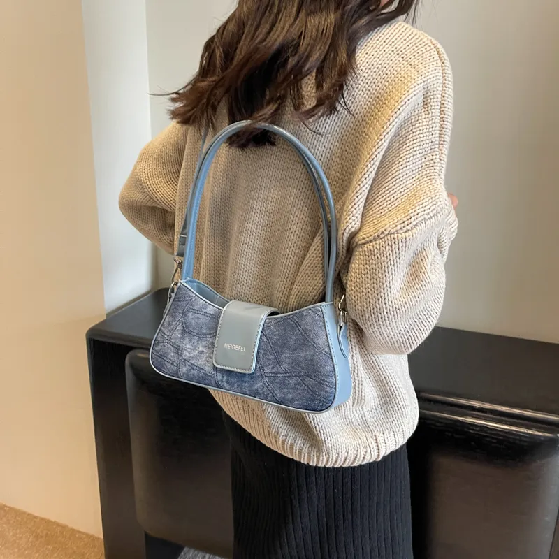 Rainbow Girl PU Crossbody Bag, Shoulder Bag Women's Black/Blue/Brown-17