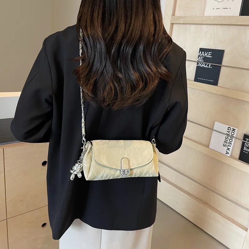 Cwatcun PU Crossbody Bag, Shoulder Bag Women's Silver/Ecru/Green/Black-14