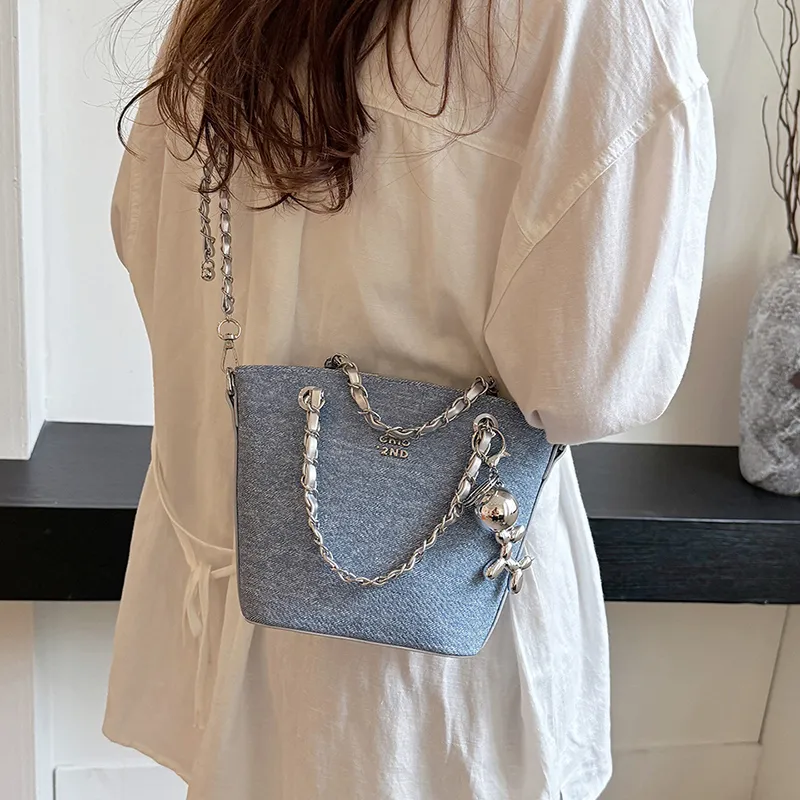 Cwatcun PU Shoulder Bag Women's Light Blue/Black/Dark Blue/Light Blue/Black/Dark Blue/Dark Blue/Sky Blue/Light Blue-15