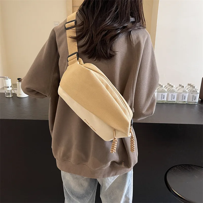Cwatcun Canvas Sling Bag Unisex Black/Green/Khaki/Yellow-7