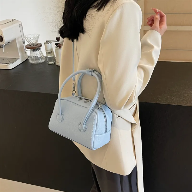 Cwatcun PU One Shoulder Handbag, Crossbody Bag Regular Women's White/Sky Blue/Yellow/Black/Pink-12