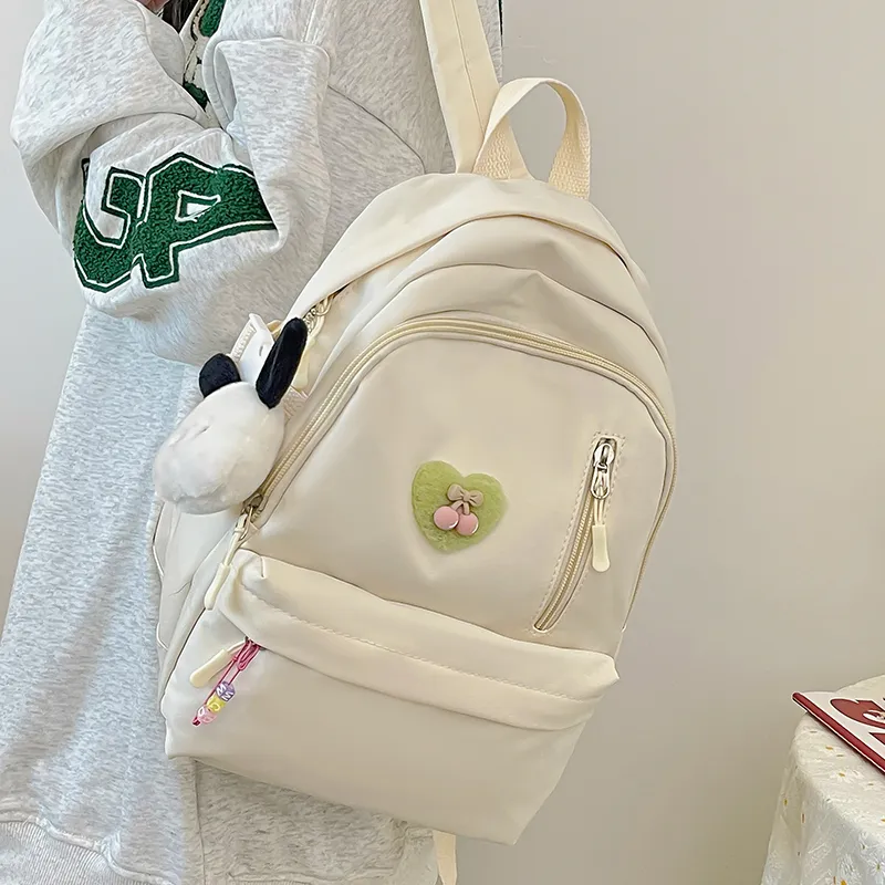 Cwatcun Nylon Backpack Women's Ecru/Black/Pink/Light Yellow/Light Green-1