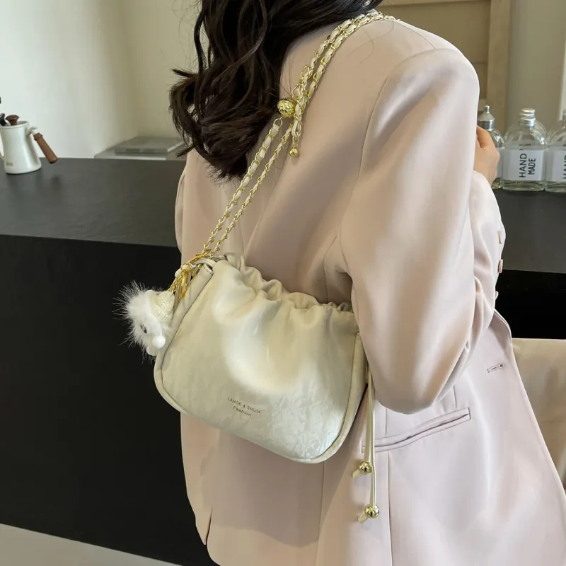 Rainbow Girl PU Shoulder Bag Regular Women's Green/Pink/Ecru/Black-18