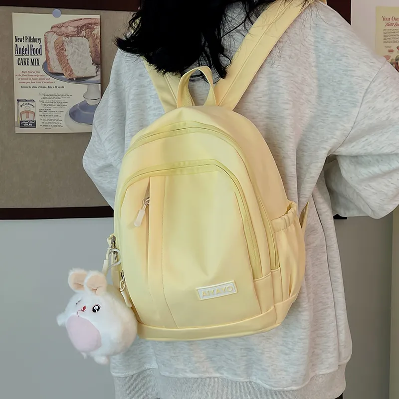 Cwatcun Nylon Backpack Women's Ecru/Black/Light Yellow/Light Blue/Light Green/Pink-5