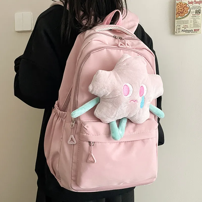 Cwatcun Nylon Backpack Women's Yellow/Pink/White-11