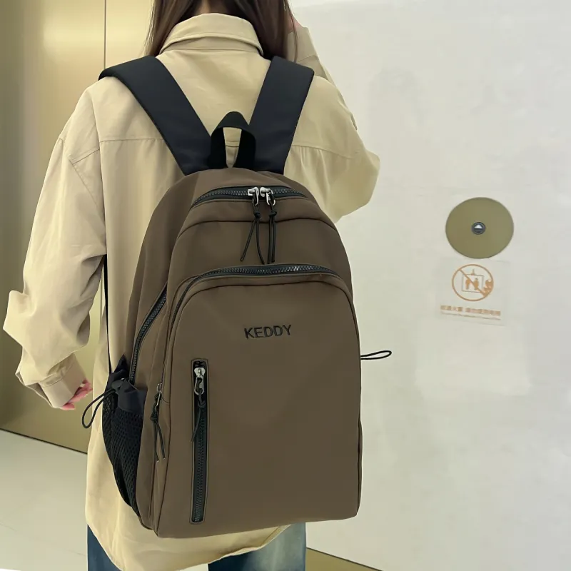 Cwatcun Nylon Backpack Unisex Ecru/Brown/Black/Coffee-15