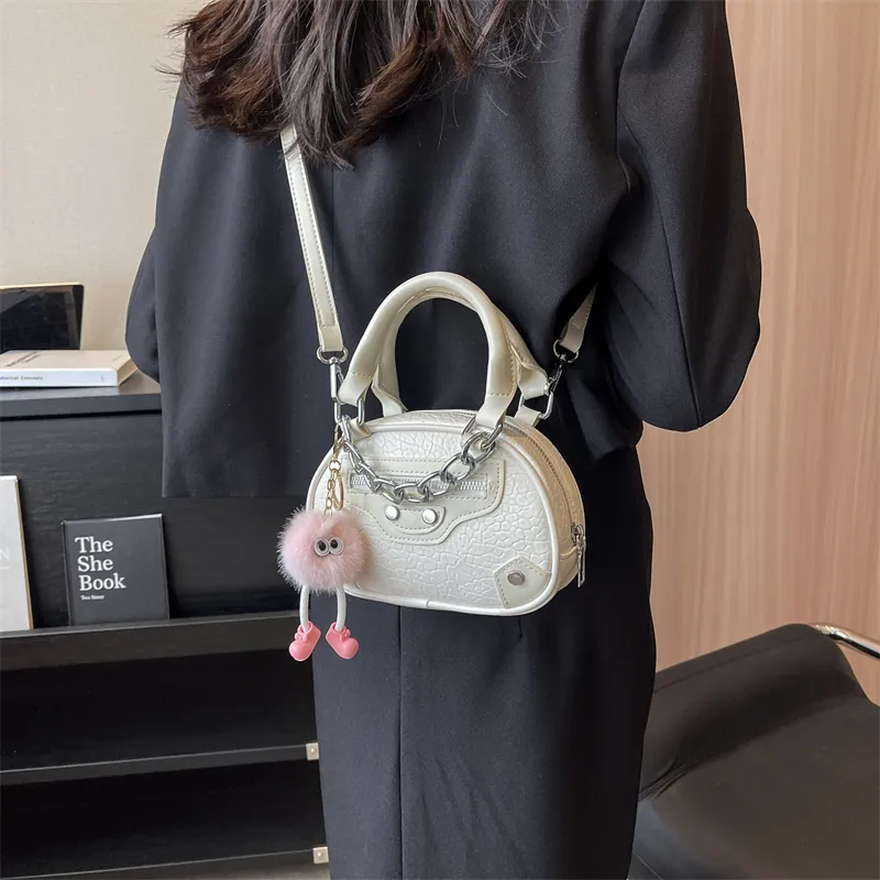 Rainbow Girl PU One Shoulder Handbag Regular Women's White/Black/Pink/Beige/Yellow-2