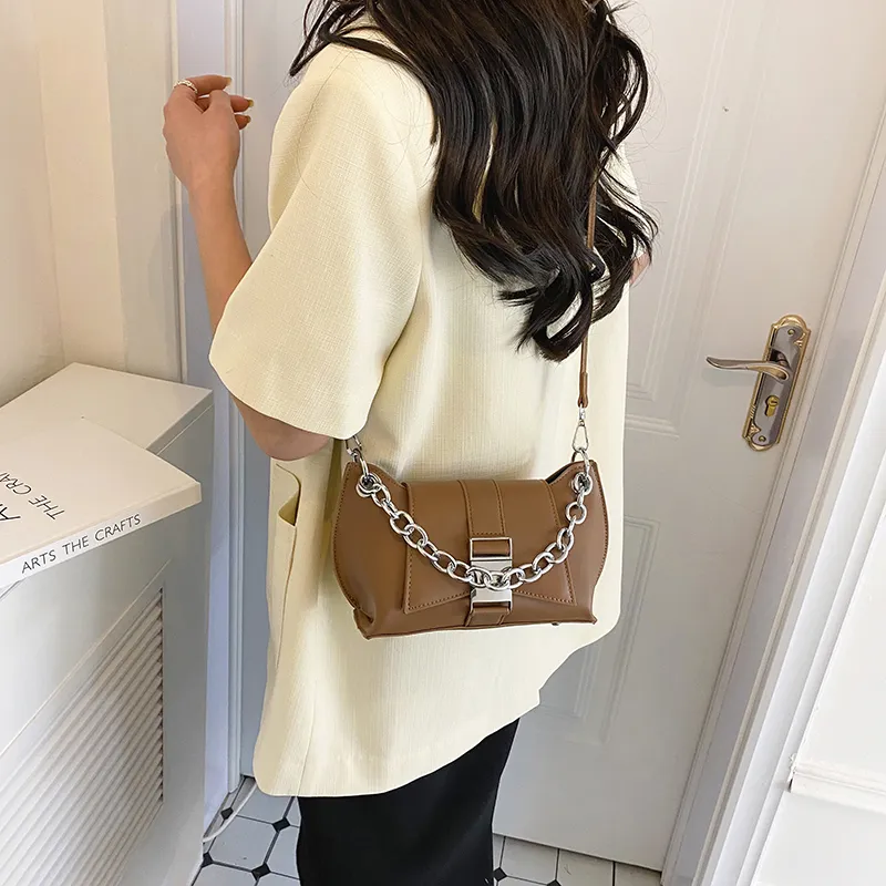 Cwatcun PU Shoulder Bag Women's White/Pink/Coffee/Black-16