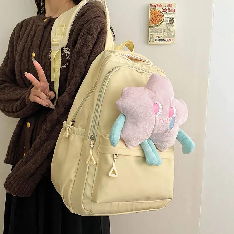 Cwatcun Nylon Backpack Women's Yellow/Pink/White-1
