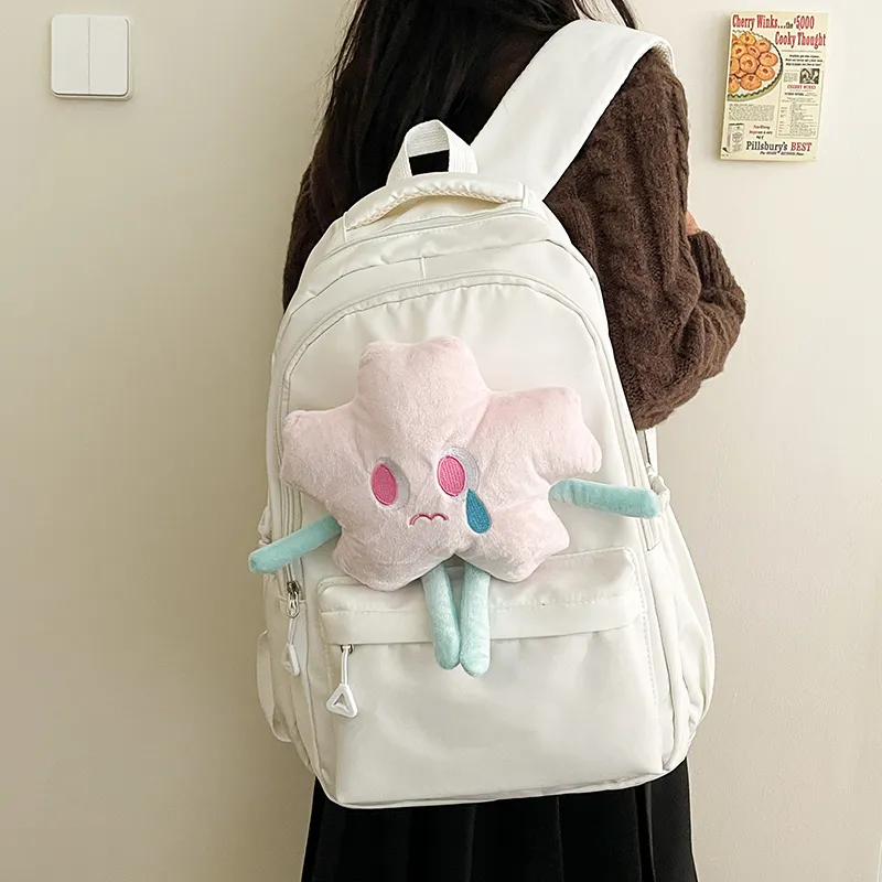 Cwatcun Nylon Backpack Women's Yellow/Pink/White-16