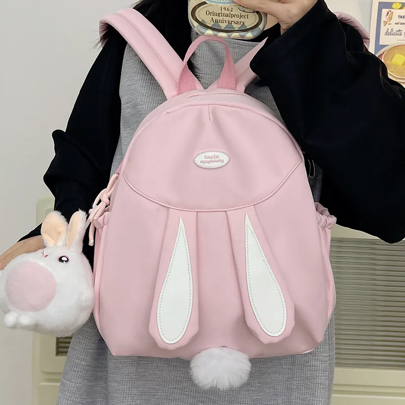 Cwatcun Polyester Backpack Women's White/Pink/Blue/Black/Yellow-7